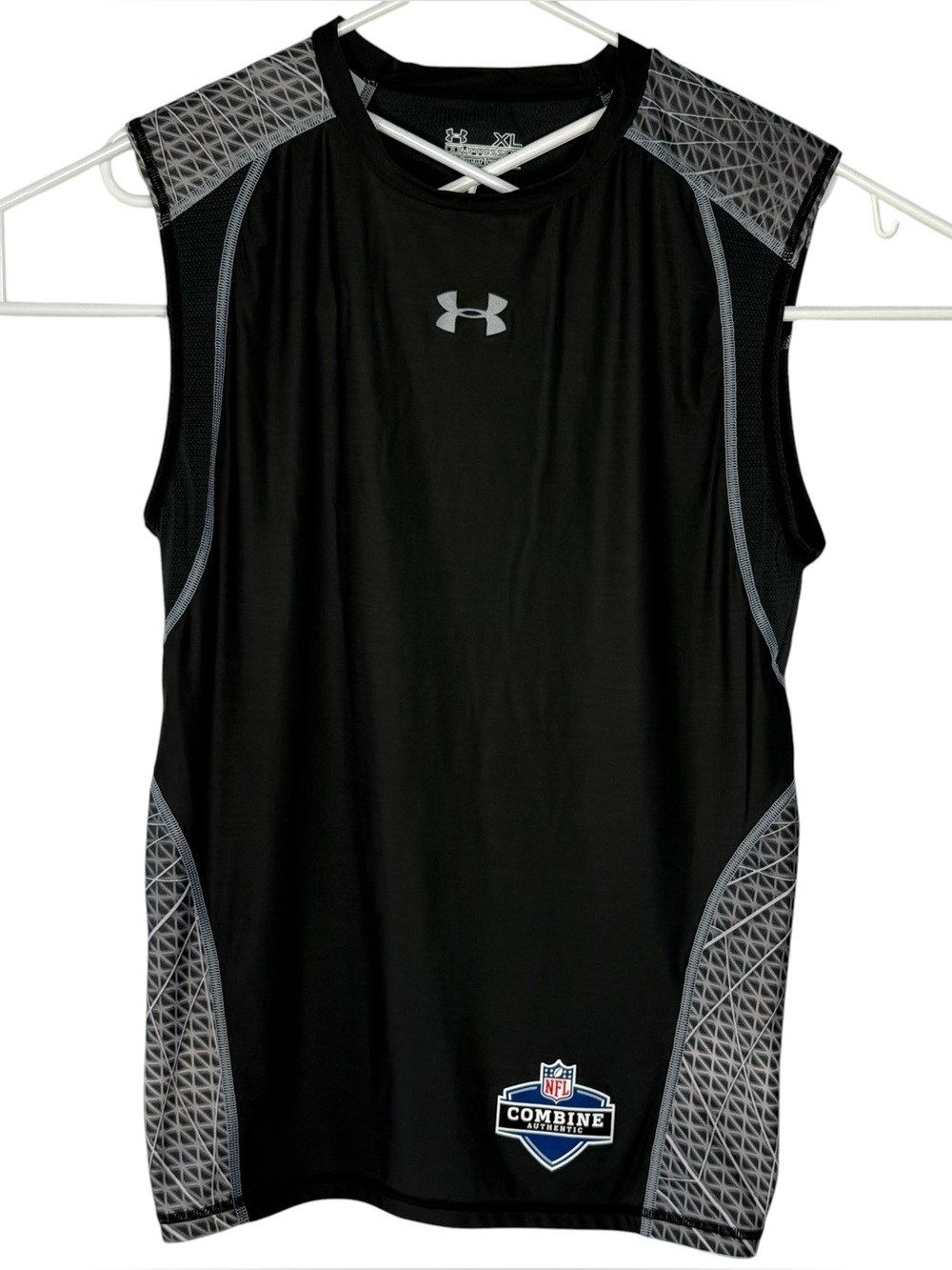 Under Armour NFL Combine Authentic Compression Sleeveless Shirt Mens XL Black